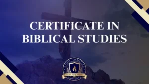 MODULE 2. Certificate in Biblical Studies