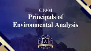 CF304 – Principals of Environmental Analysis